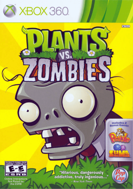 Plants vs. Zombies [Platinum Hits] box art for Xbox 360
